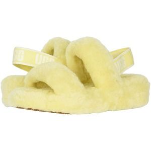 UGG Oh Yeah Slide Slipper Yellow Fur - Women's Size 8 - New in Box